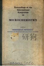 PROCEEDINGS OF THE INTERNATIONAL SYMPOSIUM ON MICROCHEMISTRY PDF电子版封面