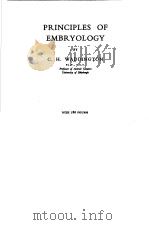 PRINCIPLES OF EMBRYOLOGY PDF电子版封面 C.H.WADDINGTON