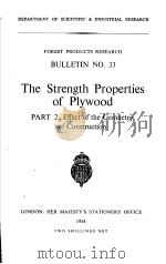 THE STRENGTH PROPERTIES OF PLYWOOD PART 2 PDF电子版封面