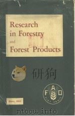RESEARCH IN FORESTRY AND FOREST PRODUCTS PDF电子版封面