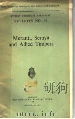 MERANTI SERAYA AND ALLIED TIMBERS 36 PDF电子版封面 J·D·BRAZIER