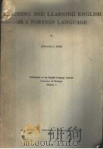 TEACHING AND LEARNING ENGLISH AS A FOREIGN LANGUAGE（1947 PDF版）