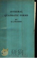 INTEGRAL QUADRATIC FORMS PDF电子版封面 G·L·WATSON