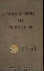 PROBABILITY THEORY AND ITS APPLICATIONS PDF电子版封面