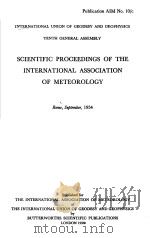 SCIENTIFIC PROCEEDINGS OF THE INTERNATIONAL ASSOCIATION OF METEOROLOGY PDF电子版封面