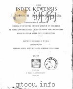 INDEX KEWENSIS PLANTARUM PHANEROGAMARUM SUPPLEMENTUM SEPTIMUM NOMINA ET SYNONYMA OMNIUM GENERUM ET S（ PDF版）