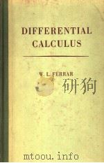 DIFFERENTIAL CALCULUS PDF电子版封面 W·L·FERRAR