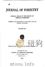 JOURNAL OF FORESTRY VOLUME 19 PDF电子版封面