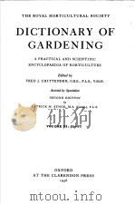 DICTIONARY OF GARDENING PDF电子版封面 FRED J.CHITENDEN O.B.E. F.L.D.