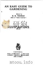 AN EASY GUIDE TO GARDENING PDF电子版封面 H.H.THOMAS