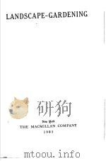 LANDSCAPE-GARDENING PDF电子版封面 O.C.SIMONDS