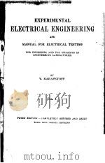 EXPERIMENTAL ELECTRICAL ENGINEERING VOL Ⅰ PDF电子版封面 V.KARAPETOFF
