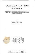 COMMUNICATION THEORY PDF电子版封面
