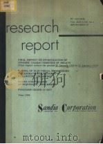 FINAL REPORT ON INVESTIGATION OF DYNAMIC CHARACTERISTICS OF RELAYS 1960 PDF电子版封面