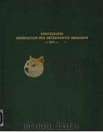 PROCEEDINGS FOUNDATION FOR ORTHODONTIC RESEARCH 1972 PDF电子版封面