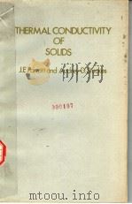 THERMAL CONDUCTIVITY OF SOLIDS 1975 PDF电子版封面 0850860474