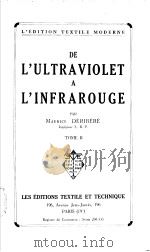 EDL ULTRAVIOLET LINFRAROUGE TOME II     PDF电子版封面    DEROBERE 