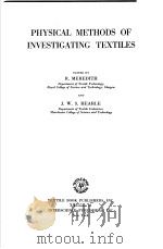 PHYSICAL METHODS OF INVESTIGATING TEXTILES PDF电子版封面 J·W·S·HEARLE
