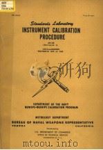 INSTRUMENT CALIBRATION PROCEDURE AW-08 (REVISION 1) PDF电子版封面