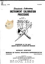 INSTRUMENT CALIBRATION PROCEDURE AA-03 (REVISION 1) PDF电子版封面