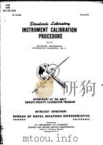 INSTRUMENT CALIBRATION PROCEDURE GA-03 PDF电子版封面