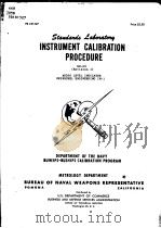 INSTRUMENT CALIBRATION PROCEDURE GD-03 (REVISION 1) PDF电子版封面