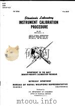INSTRUMENT CALIBRATION PROCEDURE AG-20 (REVISION 1) PDF电子版封面