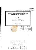 GAUGE FOR MEASURING DIAMETERS OF IRRADIATED ELEMENTS PDF电子版封面 C.E.JACKSON
