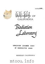 IONIZATION CHAMBER ASSAY OF BADIOACTIVE GASES PDF电子版封面 B.M.TOLBERT