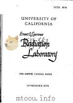 ONE-AMPERE COAXIAL DIODE PDF电子版封面 ALFRED L.GREILICH