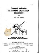 INSTRUMENT CALIBRATION PROCEDURE AG-20 PDF电子版封面