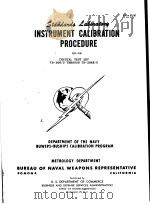 INSTRUMENT CALIBRATION PROCEDURE GD-06 PDF电子版封面
