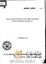 ON CALCULATION SOLUTIONS OF QUASI-LINEAR FIRST ORER PARTIAL DIFFERENTIAL EQUATIONS PDF电子版封面