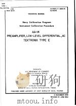 NAVY CALIBRATION PROGRAM INSTRUMENT CALIBRATION PROCEDURE AA-14（ PDF版）