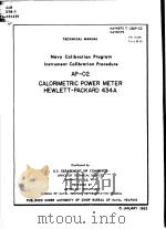 NAVY CALIBRATION PROGRAM INSTRUMENT CALIBRATION PROCEDURE AP-02 PDF电子版封面