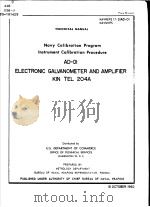NAVY CALIBRATION PROGRAM INSTRUMENT CALIBRATION PROCEDURE AD-01 PDF电子版封面