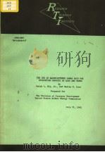 THE USE OF BACKSCATTEREK GAMMA RAYS FOR EVALUATING DEFECTS IN LOGS AND TREES PDF电子版封面