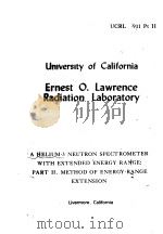 A HELIUM-3 NEUTRON SPECTROMETER WITH EXTENDED ENERGY RANGE:PART Ⅱ METHOD OF ENERGY-RANGE EXTENSION PDF电子版封面