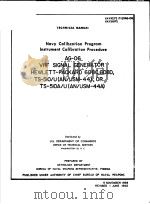 NAVY CALIBRATION PROGRAM INSTUUMENT CALIBRATION PROCEDURE AG-06 PDF电子版封面