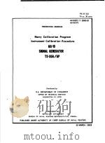 NAVY CALIBRATION RPOGRAM INLTRUMENT CALIBRATION PROCEDURE GQ-10 PDF电子版封面
