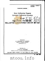 NAVY CALIBRATION RPOGRAM INLTRUMENT CALIBRATION PROCEDURE AE-27（ PDF版）