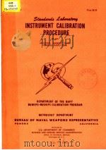 INSTRUMENT CALIBRATION PROCEDURE AW-06 PDF电子版封面