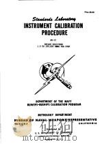 INSTRUMENT CALIBRATION PROCEDURE AR-12 PDF电子版封面