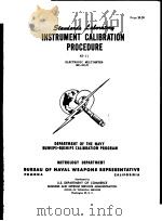 INSTRUMENT CALIBRATION PROCEDURE AE-11 PDF电子版封面