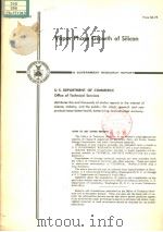 VAPOR PHASE GROWTH OF SILICON REPORT NO.6 PDF电子版封面
