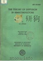 THE THEORY OF DIFFUSION IN SEMICONDUCTORS（ PDF版）