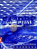 1996 54TH ANNUAL DEVICE RESEARCH CONFERENCE DIGEST PDF电子版封面 0780333586