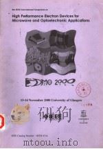 8TH IEEE INTERNATIONAL SYMPOSIUM ON HIGH PERFORMANCE ELECTRON DEVICES FOR MICROWAVE AND OPTOELECTRON PDF电子版封面 078036550X