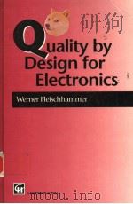 QUALITY BY DESIGN FOR ELECTRONICS PDF电子版封面 0412563606
