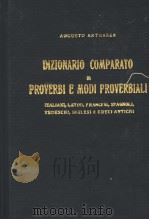 AUGUSTO ARTHABER DIZIONARIO COMPARATO DI PROVERBI E MODI PROVERBIALI PDF电子版封面